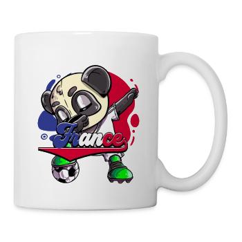 Frankreich Fußball - Tasse - Weiß - Rechts