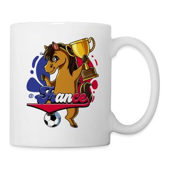 Frankreich Fußball - Tasse - Weiß - Rechts