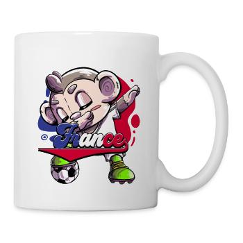 Frankreich Fußball - Tasse - Weiß - Rechts