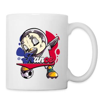 Frankreich Fußball - Tasse - Weiß - Rechts