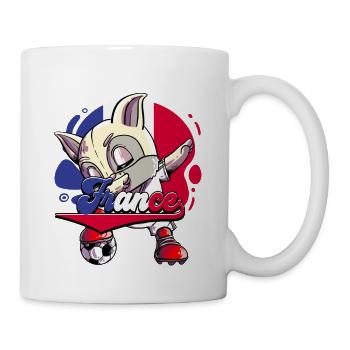 Frankreich Fußball - Tasse - Weiß - Rechts