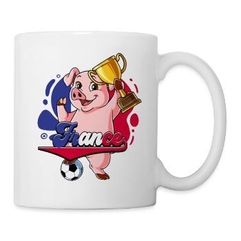 Frankreich Fußball - Tasse - Weiß - Rechts