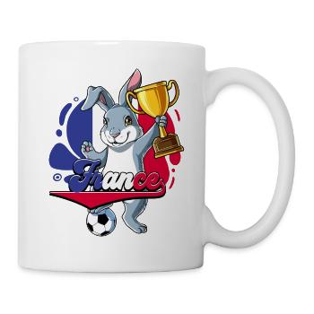 Frankreich Fußball - Tasse - Weiß - Rechts