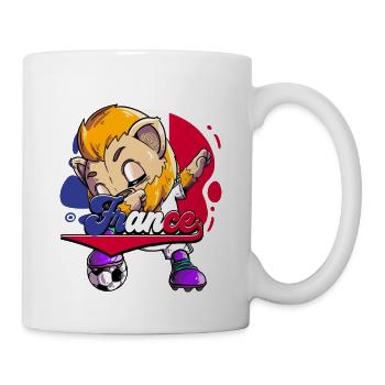 Frankreich Fußball - Tasse - Weiß - Rechts