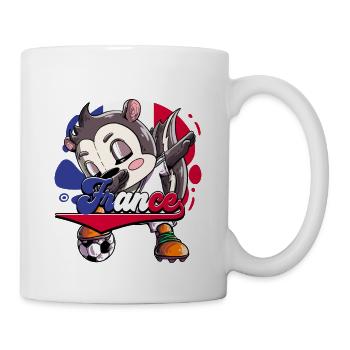 Frankreich Fußball - Tasse - Weiß - Rechts