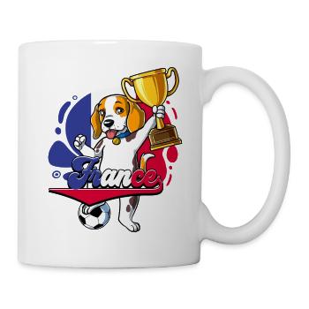 Frankreich Fußball - Tasse - Weiß - Rechts