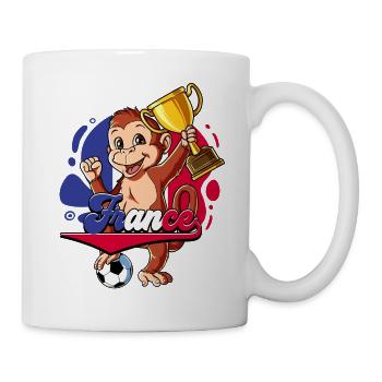 Frankreich Fußball - Tasse - Weiß - Rechts