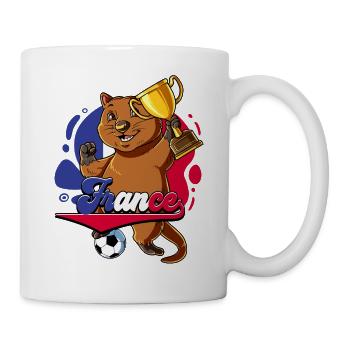 Frankreich Fußball - Tasse - Weiß - Rechts