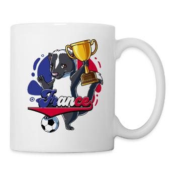 Frankreich Fußball - Tasse - Weiß - Rechts