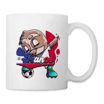 Frankreich Fußball - Tasse - Weiß - Rechts