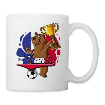 Frankreich Fußball - Tasse - Weiß - Rechts