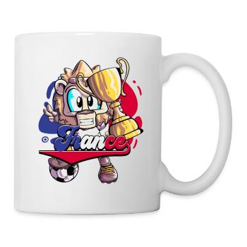 Frankreich Fußball - Tasse - Weiß - Rechts