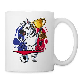 Frankreich Fußball - Tasse - Weiß - Rechts