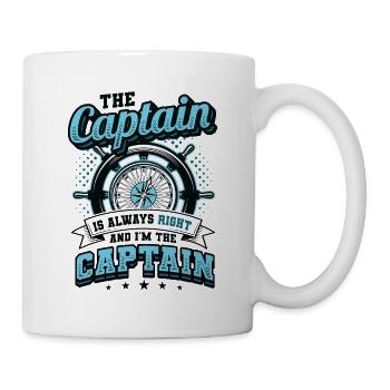I am the captain I am always right - Mug - white - Right