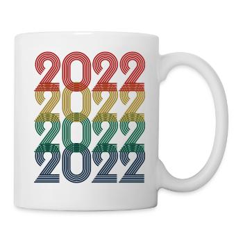 Cool Retro 2022, 1 Jahr, Kinder zum 1. Geburtstag - Tasse - Weiß - Rechts