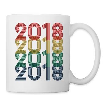 Cool Retro 2018, 5 Years Old, 5th Birthday Kids - Mug - white - Right