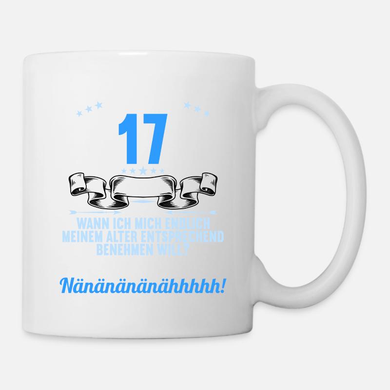 Ich bin 17 Jahre alt 17 Geburtstag - Tasse - Weiß