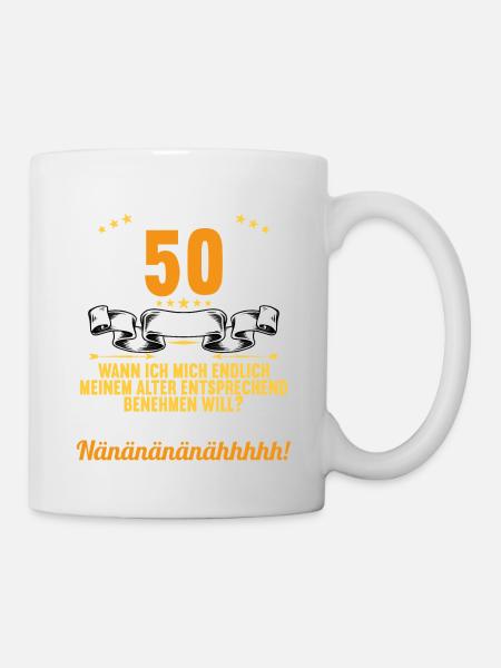Ich bin 50 Jahre alt 50 Geburtstag - Tasse - Weiß