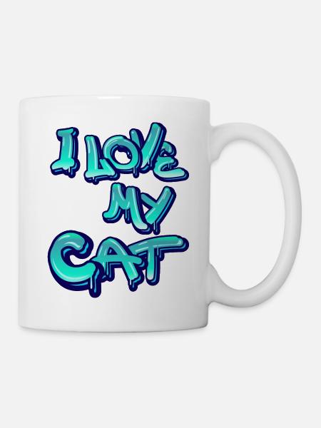 J’aime mon chat - Mug blanc - blanc
