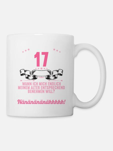 Ich bin 17 Jahre alt 17 Geburtstag - Tasse - Weiß