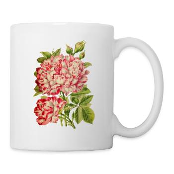 Rose rose motif, vintage retro, botanical - Mug - white - Right