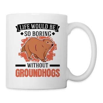 Murmeltier Groundhog Marmot Waldmurmeltier - Mug - white - Right
