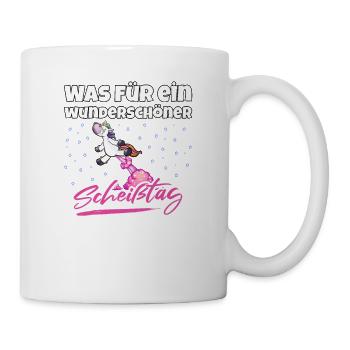 Was für ein wunderschöner Scheisstag - Tasse - Weiß - Rechts