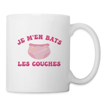 Je m'en bats les couches - Mug blanc - blanc - Droite