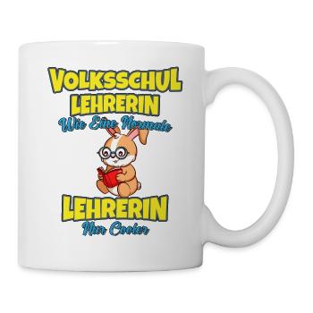 Volksschullehrerin Volksschule Lehrkraft Lehrerin - Tasse - Weiß - Rechts