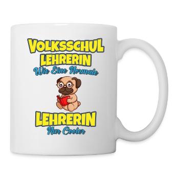 Volksschullehrerin Volksschule Lehrkraft Lehrerin - Tasse - Weiß - Rechts