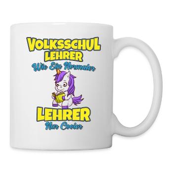 Volksschullehrer Volksschule Lehrkraft Lehrer - Tasse - Weiß - Rechts