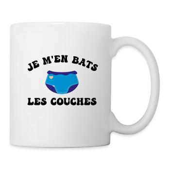Je m'en bats les couches - Mug blanc - blanc - Droite