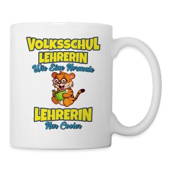 Volksschullehrerin Volksschule Lehrkraft Lehrerin - Tasse - Weiß - Rechts