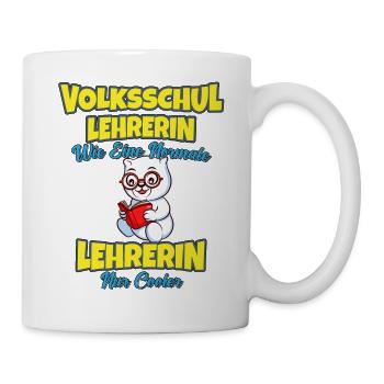 Volksschullehrerin Volksschule Lehrkraft Lehrerin - Tasse - Weiß - Rechts