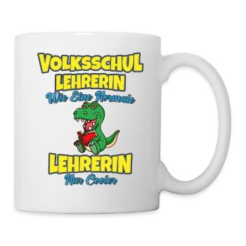 Volksschullehrerin Volksschule Lehrkraft Lehrerin - Tasse - Weiß - Rechts