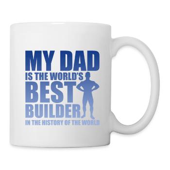 Mon père est le meilleur constructeur du monde 3 - Mug blanc - blanc - Droite