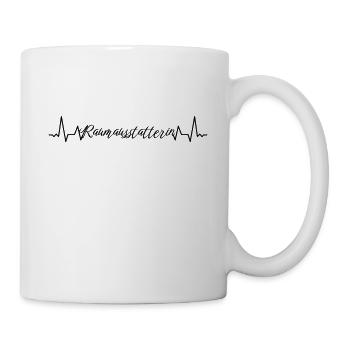 Dekorateur Herzschlag Raumausstatterin - Tasse - Weiß - Rechts