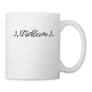 Tischler Herzschlag Tischlerin - Tasse - Weiß - Rechts