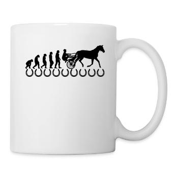 Harnais de chevaux de trot Chevaux de sport équestre - Mug blanc - blanc - Droite