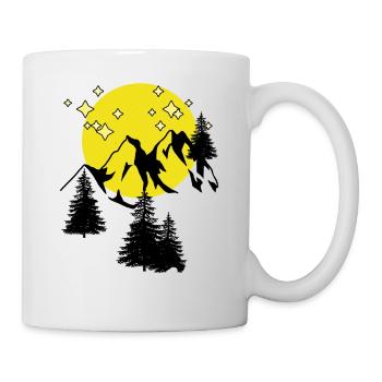 Clair de lune Pleine Lune Nature Montagnes Amoureux de la nature - Mug blanc - blanc - Droite