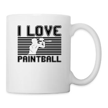 I love paintball - Tasse - Weiß - Rechts