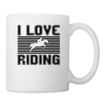 I love riding - Mug - white - Right