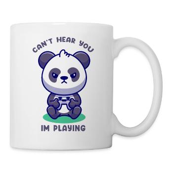 Can't Hear You I'm Playing Cute Gaming T-Shirt - Mug - white - Right