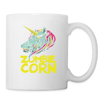 Zombiecorn Zombie Einhorn Liebhaber Halloween Tier - Tasse - Weiß - Rechts