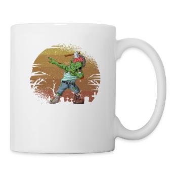 Halloween Dabbing Zombie Gehirn Lustig Zombies Dab - Tasse - Weiß - Rechts