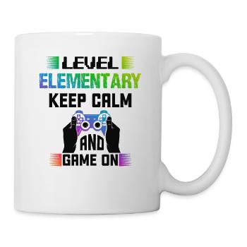 Level ELEMENTARY keep calm and game on - Tasse - Weiß - Rechts