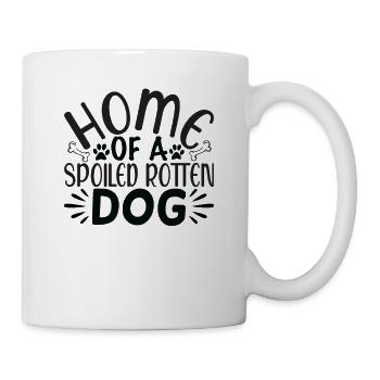 The home of a spoiled dog - Mug - white - Right