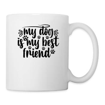 Mon chien est mon meilleur ami - Mug blanc - blanc - Droite