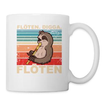 Flöten Digga Flöten - Tasse - Weiß - Rechts