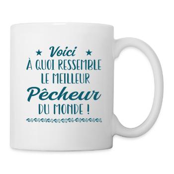 Voici à quoi ressemble meilleur pêcheur du monde - Mug blanc - blanc - Droite